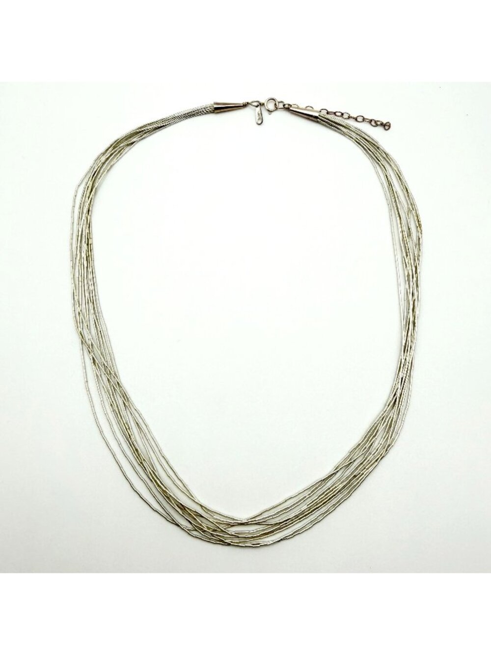 Carolyn Pollack BJC 925 Sterling Silver Liquid Silver 10-Strand Necklace